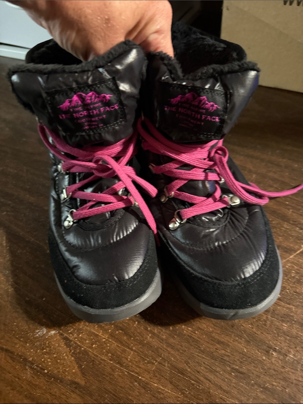 The North Face Women’s Black Boots with Pink Laces